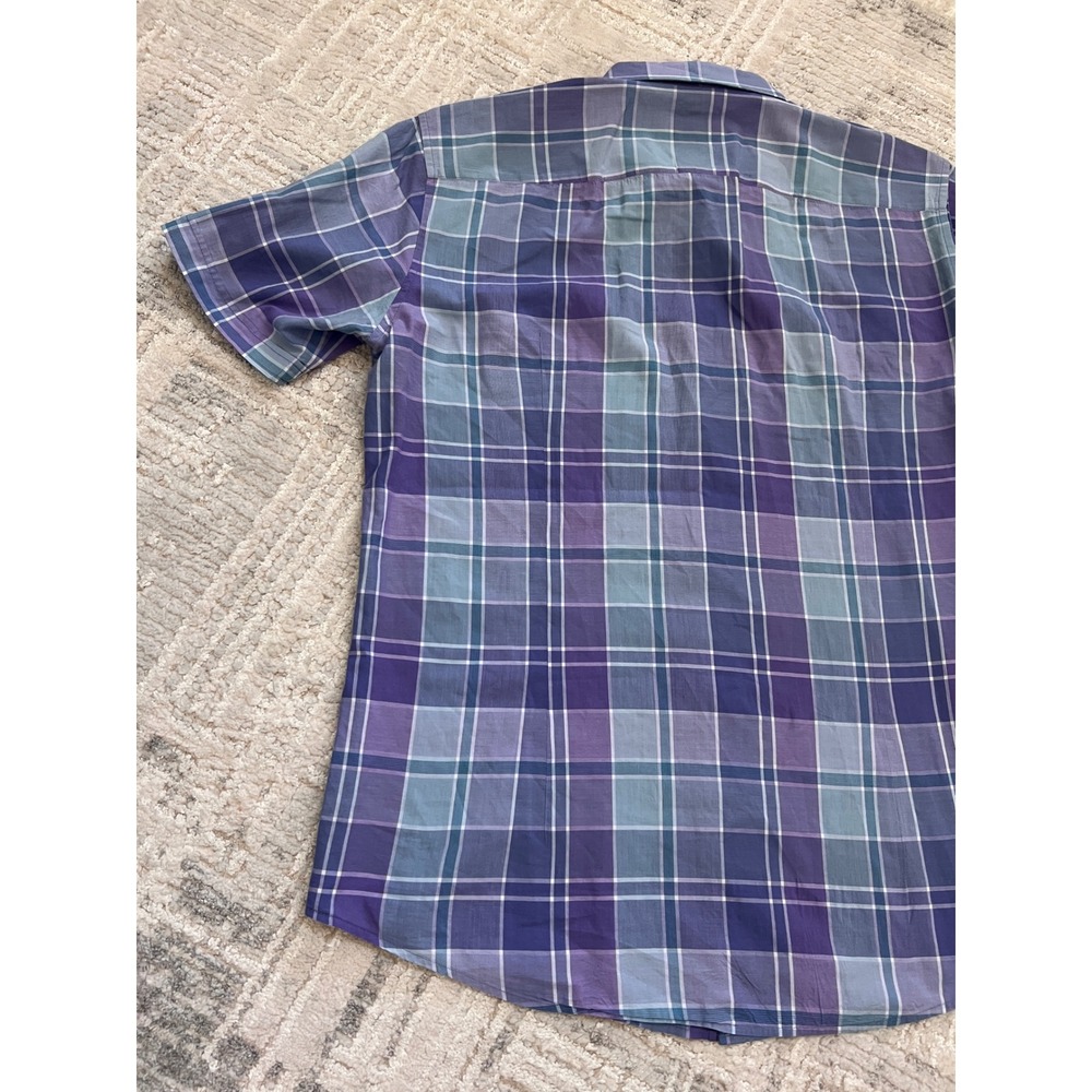 BOSS Hugo Boss Plaid Short Sleeve Button Up Shirt Mens Casual - Picture 13 of 16